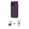 MARSİLYAN™- iPhone 16 Pro Max Kılıf Vadi Çizgi Prime - Şeffaf Pasifik Cam Ekran Koruyucu + Bilvis Titan Kamera Lens - TMGI