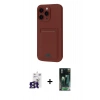 MARSİLYAN™- iPhone 16 Pro Max Kılıf Vadi Çizgi Prime - Siyah 360 Mat Full Body Arka Koruyucu + Bilvis Titan Kamera Lens - TMGI