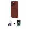 MARSİLYAN™- iPhone 16 Pro Max Kılıf Vadi Çizgi Prime - Siyah 360 Mat Full Body Arka Koruyucu + Bilvis Titan Kamera Lens - GS