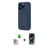 MARSİLYAN™- iPhone 16 Pro Max Kılıf Vadi Çizgi Prime - Siyah 360 Mat Full Body Arka Koruyucu + Raze Metal Kamera Lens - NLGY
