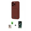 MARSİLYAN™- iPhone 16 Pro Max Kılıf Vadi Çizgi Prime - Siyah 360 Mat Full Body Arka Koruyucu + Raze Metal Kamera Lens - NLGY