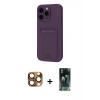 MARSİLYAN™- iPhone 16 Pro Max Kılıf Vadi Çizgi Prime - Siyah 360 Mat Full Body Arka Koruyucu + Pers Alüminyum Kamera Lens - CLTM