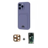 MARSİLYAN™- iPhone 16 Pro Max Kılıf Vadi Çizgi Prime - Siyah 360 Mat Full Body Arka Koruyucu + Pers Alüminyum Kamera Lens - CLTM