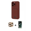 MARSİLYAN™- iPhone 16 Pro Max Kılıf Vadi Çizgi Prime - Siyah 360 Mat Full Body Arka Koruyucu + Pers Alüminyum Kamera Lens - CLTM