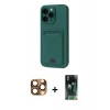MARSİLYAN™- iPhone 16 Pro Max Kılıf Vadi Çizgi Prime - Siyah 360 Mat Full Body Arka Koruyucu + Pers Alüminyum Kamera Lens - CLTM