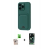 MARSİLYAN™- iPhone 16 Pro Max Kılıf Vadi Çizgi Prime - Siyah 360 Mat Full Body Arka Koruyucu + Raze Metal Kamera Lens - NLGY