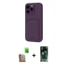 MARSİLYAN™- iPhone 16 Pro Max Kılıf Vadi Çizgi Prime - Siyah 360 Mat Full Body Arka Koruyucu + Raze Metal Kamera Lens - CLTM