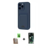 MARSİLYAN™- iPhone 16 Pro Max Kılıf Vadi Çizgi Prime - Siyah 360 Mat Full Body Arka Koruyucu + Raze Metal Kamera Lens - CLTM