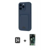 MARSİLYAN™- iPhone 16 Pro Max Kılıf Vadi Çizgi Prime - Siyah 360 Mat Full Body Arka Koruyucu + PVD Metal Kamera Lens - SH