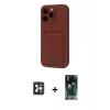 MARSİLYAN™- iPhone 16 Pro Max Kılıf Vadi Çizgi Prime - Siyah 360 Mat Full Body Arka Koruyucu + PVD Metal Kamera Lens - SH