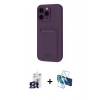 MARSİLYAN™- iPhone 16 Pro Max Kılıf Vadi Çizgi Prime - Siyah 3D Antistatik Cam Ekran Koruyucu + Bilvis Titan Kamera Lens - TMGI