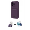 MARSİLYAN™- iPhone 16 Pro Max Kılıf Vadi Çizgi Prime - Siyah 3D Antistatik Cam Ekran Koruyucu + Bilvis Titan Kamera Lens - GS