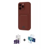 MARSİLYAN™- iPhone 16 Pro Max Kılıf Vadi Çizgi Prime - Siyah 3D Antistatik Cam Ekran Koruyucu + Bilvis Titan Kamera Lens - SH