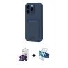 MARSİLYAN™- iPhone 16 Pro Max Kılıf Vadi Çizgi Prime - Siyah 3D Antistatik Cam Ekran Koruyucu + Bilvis Titan Kamera Lens - GS