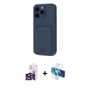 MARSİLYAN™- iPhone 16 Pro Max Kılıf Vadi Çizgi Prime - Siyah 3D Antistatik Cam Ekran Koruyucu + Bilvis Titan Kamera Lens - SH