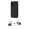 MARSİLYAN™- iPhone 16 Pro Max Kılıf Vadi Çizgi Prime - Siyah 3D Antistatik Cam Ekran Koruyucu + Bilvis Titan Kamera Lens - SH