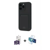 MARSİLYAN™- iPhone 16 Pro Max Kılıf Vadi Çizgi Prime - Siyah 3D Antistatik Cam Ekran Koruyucu + Bilvis Titan Kamera Lens - GS