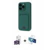 MARSİLYAN™- iPhone 16 Pro Max Kılıf Vadi Çizgi Prime - Siyah 3D Antistatik Cam Ekran Koruyucu + Bilvis Titan Kamera Lens - GS