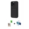 MARSİLYAN™- iPhone 16 Pro Max Kılıf Vadi Çizgi Prime - Siyah 3D Antistatik Cam Ekran Koruyucu + Raze Metal Kamera Lens - NLGY