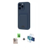 MARSİLYAN™- iPhone 16 Pro Max Kılıf Vadi Çizgi Prime - Siyah 3D Antistatik Cam Ekran Koruyucu + Raze Metal Kamera Lens - NLGY