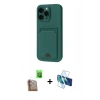 MARSİLYAN™- iPhone 16 Pro Max Kılıf Vadi Çizgi Prime - Siyah 3D Antistatik Cam Ekran Koruyucu + Raze Metal Kamera Lens - CLTM