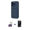 MARSİLYAN™- iPhone 16 Pro Max Kılıf Vadi Çizgi Prime - Siyah 3D Antistatik Hayalet Cam Ekran Koruyucu + Bilvis Titan Kamera Lens - GS