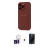 MARSİLYAN™- iPhone 16 Pro Max Kılıf Vadi Çizgi Prime - Siyah 3D Antistatik Hayalet Cam Ekran Koruyucu + Bilvis Titan Kamera Lens - SH