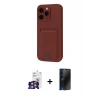 MARSİLYAN™- iPhone 16 Pro Max Kılıf Vadi Çizgi Prime - Siyah 3D Antistatik Hayalet Cam Ekran Koruyucu + Bilvis Titan Kamera Lens - GS