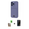 MARSİLYAN™- iPhone 16 Pro Max Kılıf Vadi Çizgi Prime - Siyah 3D Antistatik Hayalet Cam Ekran Koruyucu + Raze Metal Kamera Lens - CLTM