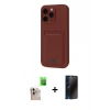 MARSİLYAN™- iPhone 16 Pro Max Kılıf Vadi Çizgi Prime - Siyah 3D Antistatik Hayalet Cam Ekran Koruyucu + Raze Metal Kamera Lens - NLGY