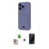MARSİLYAN™- iPhone 16 Pro Max Kılıf Vadi Çizgi Prime - Siyah 3D Antistatik Hayalet Cam Ekran Koruyucu + Raze Metal Kamera Lens - NLGY