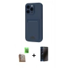 MARSİLYAN™- iPhone 16 Pro Max Kılıf Vadi Çizgi Prime - Siyah 3D Antistatik Hayalet Cam Ekran Koruyucu + Raze Metal Kamera Lens - CLTM
