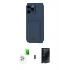 MARSİLYAN™- iPhone 16 Pro Max Kılıf Vadi Çizgi Prime - Siyah 3D Antistatik Hayalet Cam Ekran Koruyucu + Raze Metal Kamera Lens - BZ