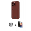 MARSİLYAN™- iPhone 16 Pro Max Kılıf Vadi Çizgi Prime - Siyah 3D Antistatik Mat Seramik Nano Ekran Koruyucu + Pers Alüminyum Kamera Lens - GI
