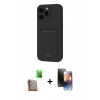 MARSİLYAN™- iPhone 16 Pro Max Kılıf Vadi Çizgi Prime - Siyah 3D Antistatik Mat Seramik Nano Ekran Koruyucu + Raze Metal Kamera Lens - CLTM