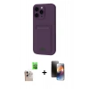 MARSİLYAN™- iPhone 16 Pro Max Kılıf Vadi Çizgi Prime - Siyah 3D Antistatik Mat Seramik Nano Ekran Koruyucu + Raze Metal Kamera Lens - NLGY