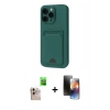 MARSİLYAN™- iPhone 16 Pro Max Kılıf Vadi Çizgi Prime - Siyah 3D Antistatik Mat Seramik Nano Ekran Koruyucu + Raze Metal Kamera Lens - NLGY