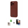 MARSİLYAN™- iPhone 16 Pro Max Kılıf Vadi Çizgi Prime - Siyah 3D Antistatik Mat Seramik Nano Ekran Koruyucu + Raze Metal Kamera Lens - NLGY