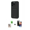 MARSİLYAN™- iPhone 16 Pro Max Kılıf Vadi Çizgi Prime - Siyah 3D Antistatik Mat Seramik Nano Ekran Koruyucu + Raze Metal Kamera Lens - NLGY