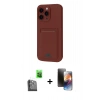 MARSİLYAN™- iPhone 16 Pro Max Kılıf Vadi Çizgi Prime - Siyah 3D Antistatik Mat Seramik Nano Ekran Koruyucu + Siyah Raze Metal Kamera Lens