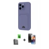MARSİLYAN™- iPhone 16 Pro Max Kılıf Vadi Çizgi Prime - Siyah 3D Antistatik Mat Seramik Nano Ekran Koruyucu + Siyah Raze Metal Kamera Lens