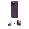 MARSİLYAN™- iPhone 16 Pro Max Kılıf Vadi Çizgi Prime - Siyah 3D Antistatik Mat Seramik Nano Ekran Koruyucu + Bilvis Titan Kamera Lens - GS