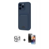 MARSİLYAN™- iPhone 16 Pro Max Kılıf Vadi Çizgi Prime - Siyah 3D Antistatik Mat Seramik Nano Ekran Koruyucu + Gümüş Pers Alüminyum Kamera Lens