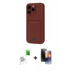 MARSİLYAN™- iPhone 16 Pro Max Kılıf Vadi Çizgi Prime - Siyah 3D Antistatik Mat Seramik Nano Ekran Koruyucu + Raze Metal Kamera Lens - BZ