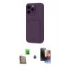 MARSİLYAN™- iPhone 16 Pro Max Kılıf Vadi Çizgi Prime - Siyah 3D Antistatik Mat Seramik Nano Ekran Koruyucu + Raze Metal Kamera Lens - CLTM