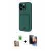 MARSİLYAN™- iPhone 16 Pro Max Kılıf Vadi Çizgi Prime - Siyah 3D Antistatik Mat Seramik Nano Ekran Koruyucu + Raze Metal Kamera Lens - CLTM