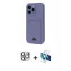 MARSİLYAN™- iPhone 16 Pro Max Kılıf Vadi Çizgi Prime - Siyah 3D Antistatik Seramik Nano Ekran Koruyucu + Pers Alüminyum Kamera Lens - GI