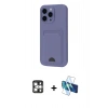 MARSİLYAN™- iPhone 16 Pro Max Kılıf Vadi Çizgi Prime - Siyah 3D Antistatik Seramik Nano Ekran Koruyucu + Gümüş PVD Metal Kamera Lens