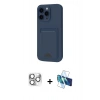 MARSİLYAN™- iPhone 16 Pro Max Kılıf Vadi Çizgi Prime - Siyah 3D Antistatik Seramik Nano Ekran Koruyucu + Pers Alüminyum Kamera Lens - GS