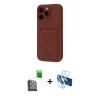 MARSİLYAN™- iPhone 16 Pro Max Kılıf Vadi Çizgi Prime - Siyah 3D Antistatik Seramik Nano Ekran Koruyucu + Raze Metal Kamera Lens - SH